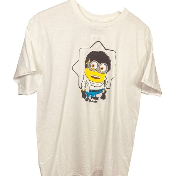 BTS x Despicable Me Callab Limited Edition Short Sleeve Graphic Tee Shirt - Picture 5 of 8